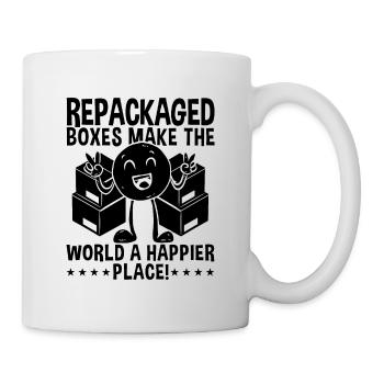 Repackaged Boxes Make The Recycling Reuse Recycler - Tasse - Weiß - Rechts