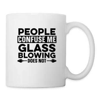 Les gens me confondent Lampworker Glass Art Glassblower - Mug blanc - blanc - Droite