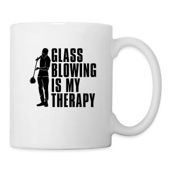 Glassblowing Is My Therapy Lampworker Glassworker - Mug - white - Right