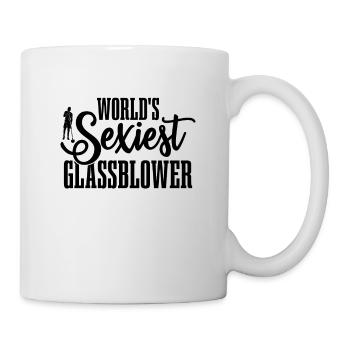 Le souffleur de verre le plus sexy au monde Souffleur de lampe - Mug blanc - blanc - Droite