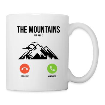 The Mountains Are Calling Hiking Mountaineering Hi - Tasse - Weiß - Rechts