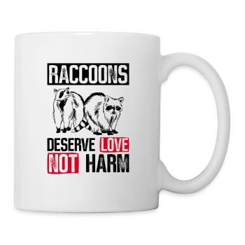 Waschbär Tierschutz Tierrecht Aktivist - Tasse - Weiß - Rechts