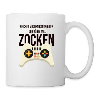 Gaming Gamer Humor Reichet Mir Den Controller - Tasse - Weiß - Rechts
