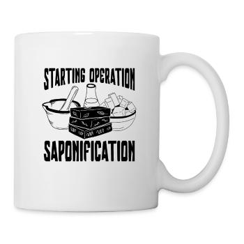 Démarrer l’opération aime savonner fabricant de savon - Mug blanc - blanc - Droite