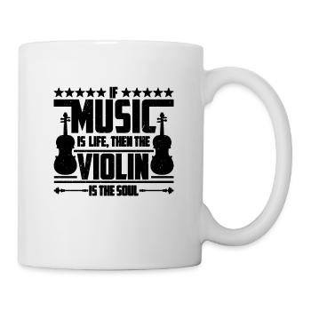 Si la musique est la vie, alors violoniste - Mug blanc - blanc - Droite
