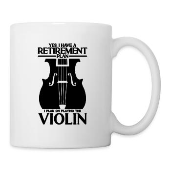 Oui J’ai un plan de retraite Note de musique Violoniste - Mug blanc - blanc - Droite