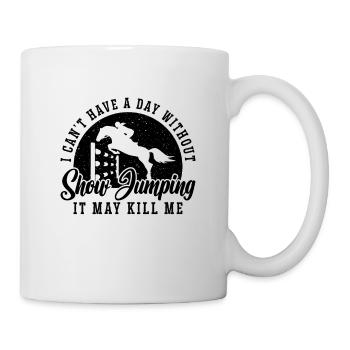 Je ne peux pas avoir un saut d’obstacles rétro d’un jour - Mug blanc - blanc - Droite
