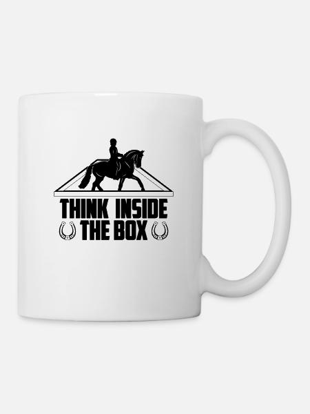 Think Inside The Dressage Horses Dressage Rider - Mug - white