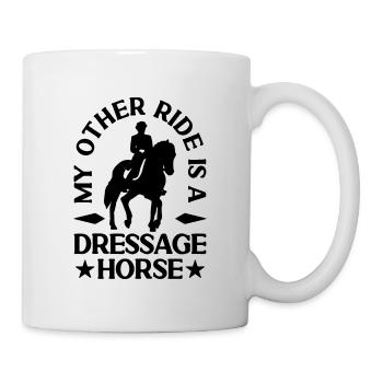 Mon autre manège est un cavalier de dressage équin - Mug blanc - blanc - Droite