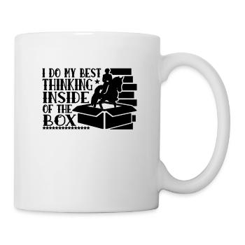 I Do My Best Thinking Horse Racing Dressage Rider - Mug - white - Right