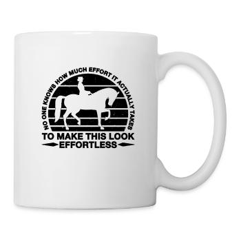 No One Knows Retro Dressage Horses Dressage Rider - Tasse - Weiß - Rechts