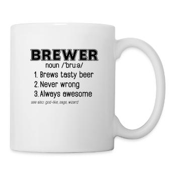 Brewer Brews Tasty Beer Drinker Malt Beer Brewer - Tasse - Weiß - Rechts