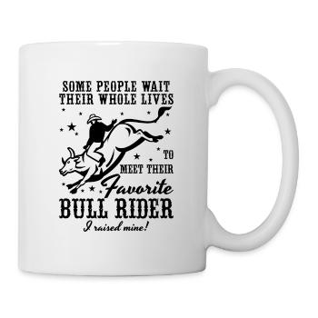 Some People Wait Their Rodeo Cowboy Bull Rider - Tasse - Weiß - Rechts
