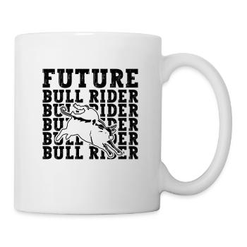 Future Rider Bull Riding Retro Cowboy Bull Rider - Tasse - Weiß - Rechts