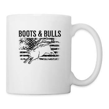 Boots & Bulls Bull Riding Rodeo Cowboy Bull Rider - Tasse - Weiß - Rechts