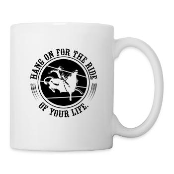 Hang On For The Ride Bull Riding Cowboy Bull Rider - Mug - white - Right