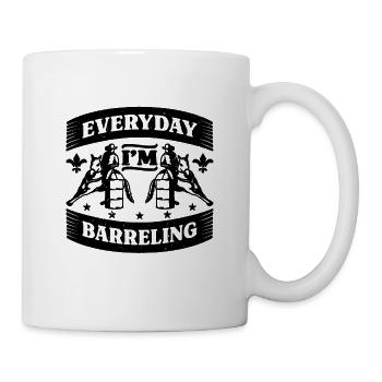 Tous les jours, je fais du tonneau à cheval Riding Barrel Racer - Mug blanc - blanc - Droite