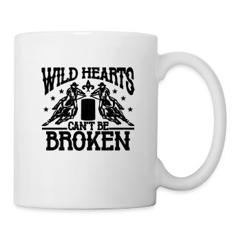Wild Hearts Can't Be Horseback Riding Barrel Racer - Mug - white - Right