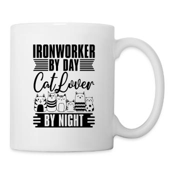 Ironworker By Day Cat Lover By Welder Ironworkers - Mug - white - Right
