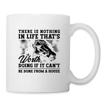Il n’y a rien dans la coupe du cheval Cowboy Horseman - Mug blanc - blanc - Droite
