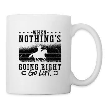 Quand rien ne va Retro Steer Roping Horseman - Mug blanc - blanc - Droite