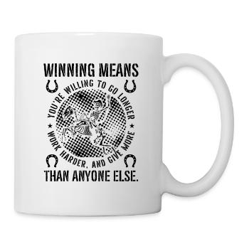 Gagner signifie que vous coupez Horse Rodeo Horseman - Mug blanc - blanc - Droite
