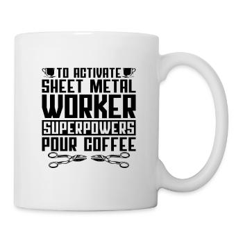 Pour activer les fabricants de tôles - Mug blanc - blanc - Droite