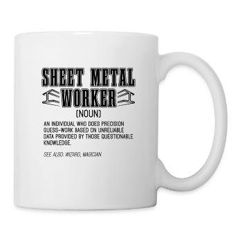 Travailleur de la tôlerie Un individu qui travaille le métal - Mug blanc - blanc - Droite
