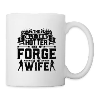 The Only Thing Hotter Forging Anvils Blacksmiths - Mug - white - Right