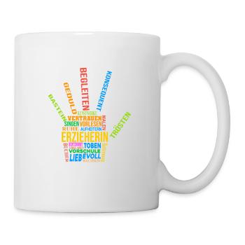 Retro Grafik Kindertagesstätte Babysitter Kindergä - Tasse - Weiß - Rechts