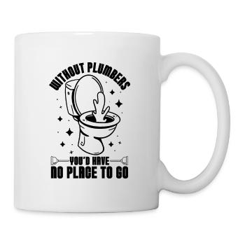 Sans plombiers Plombier Outil Tuyau Route Plomberie - Mug blanc - blanc - Droite