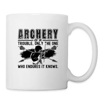 Archery Trouble Only The Bo Shooting Arrow Archer - Mug - white - Right