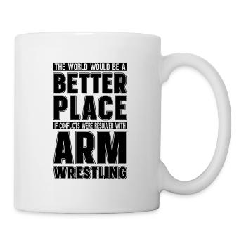 The World Would Arm Wrestling Wrestle Wrestler - Mug - white - Right