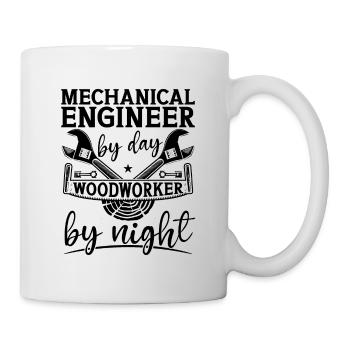 Mechanical Engineer By Day Woodworker Engineering - Mug - white - Right