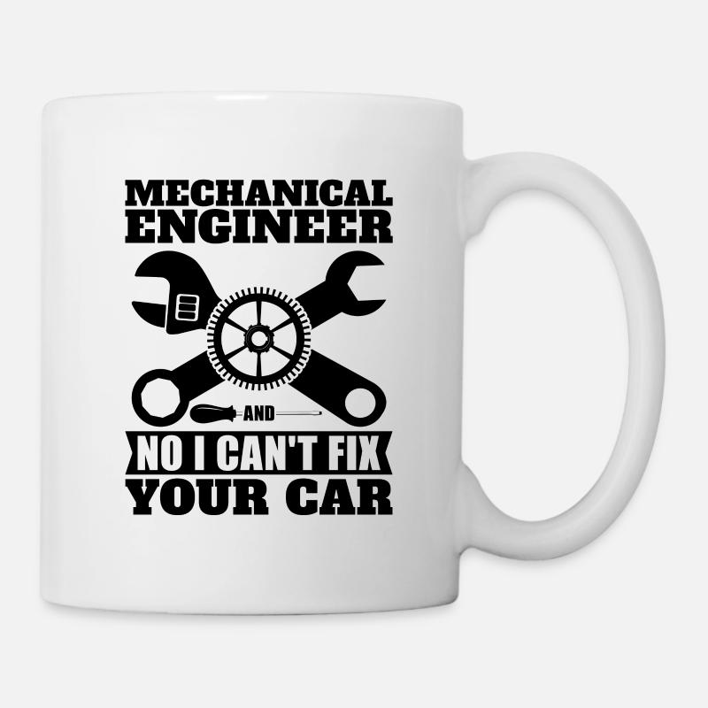 Ingénieur mécanique Non Je ne peux pas réparer Mécanicien automobile - Mug blanc - blanc