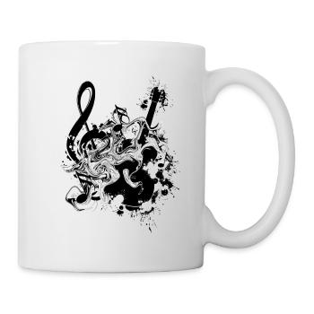 Clef de guitare - Mug blanc - blanc - Droite