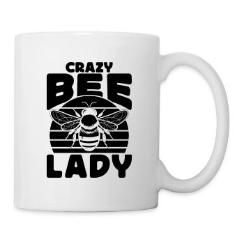 Crazy Bee Lady Beekeeping Rétro Apiariste Apiculteur - Mug blanc - blanc - Droite