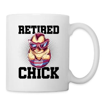 Retired Chick Graphic Retirement Retired Retiree P - Tasse - Weiß - Rechts