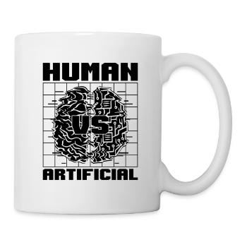 Human VS Artificial Intelligence Engineer Robotics - Tasse - Weiß - Rechts