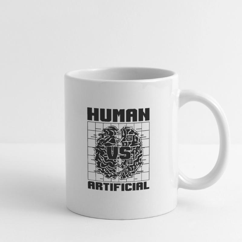Human VS Artificial Intelligence Engineer Robotics Tasse
