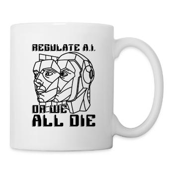 Réglementer l’IA ou nous tous la robotique de la science des données - Mug blanc - blanc - Droite