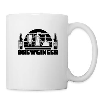 Beer Brewing Brewgineer Retro Hops Beer Brewer - Tasse - Weiß - Rechts