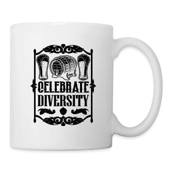Celebrate Diversity Loves Home Brewer Beer Brewer - Tasse - Weiß - Rechts