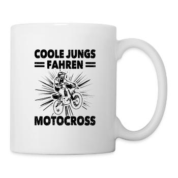 Coole Jungs Fahren Motocross Enduro Motorradfahren - Tasse - Weiß - Rechts