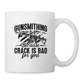 Gunsmithing Because Crack Is Gun Fixer Gunsmiths - Mug - white - Right