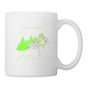 Echte Jungs Fahren Motocross Motorradfahrer Enduro - Tasse - Weiß - Rechts