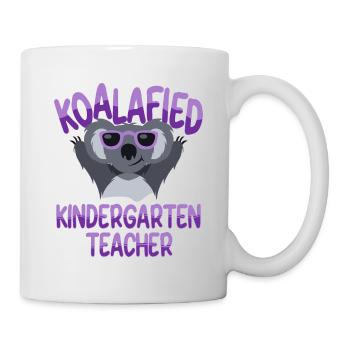 Qualified kindergarten teacher Quote Koala Lustig - Mug - white - Right
