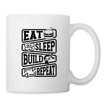 Eat Sleep Build Robotics Robot Robotics Engineer - Tasse - Weiß - Rechts