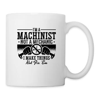 Je suis machiniste, pas mécanicien - Mug blanc - blanc - Droite