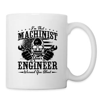 Je suis ce machiniste aime les machinistes de machines CNC - Mug blanc - blanc - Droite